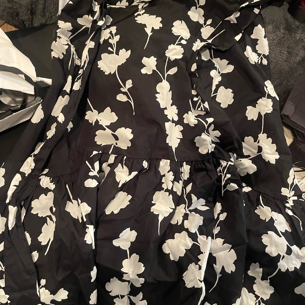 Black and White Floral Dress
